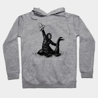 Bigfoot Riding Loch Ness Monster Hoodie